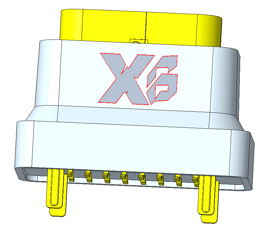 XB - type C 16P - 12 type C interface 16P prise USB étanche verticale SMT h = 9,3 mm XB étanche USB type C 16P prise femelle étanche verticale SMT h = 9,3 mm